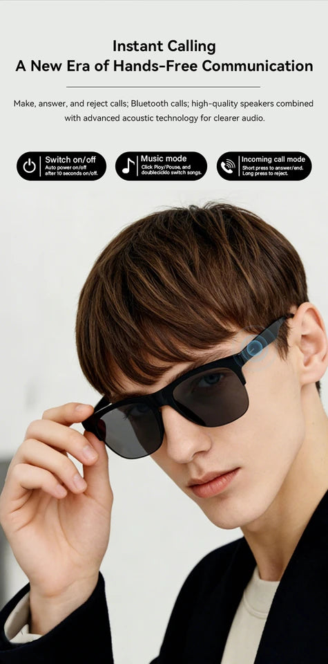AI Smart Camera Glasses 8K – Bluetooth Audio & Calls