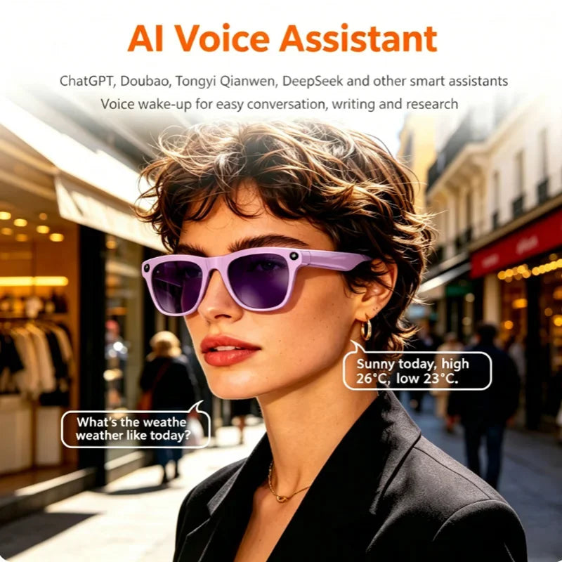 AI Smart Camera Sunglasses With Bluetooth Calling