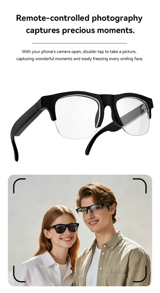 AI Smart Camera Glasses 8K – Bluetooth Audio & Calls