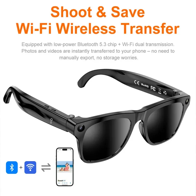 AI Smart Camera Sunglasses With Bluetooth Calling