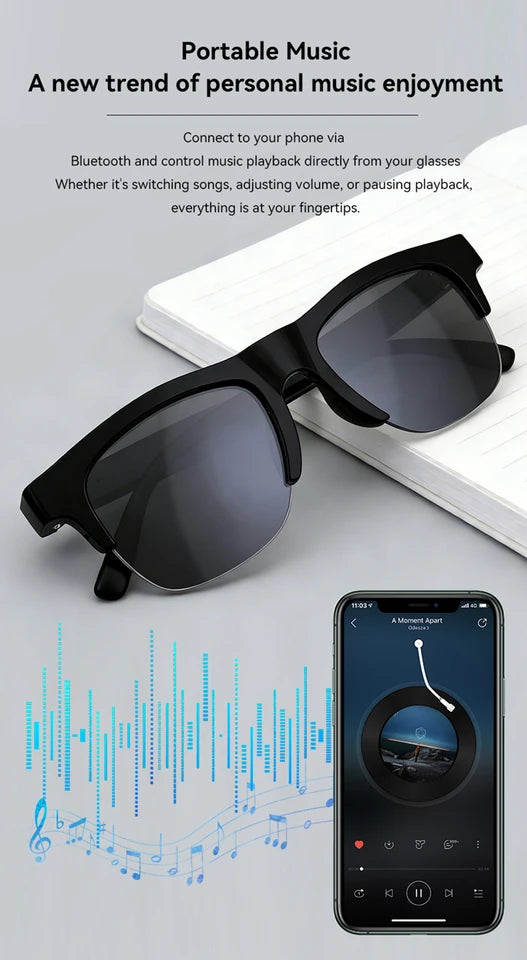 AI Smart Camera Glasses 8K – Bluetooth Audio & Calls