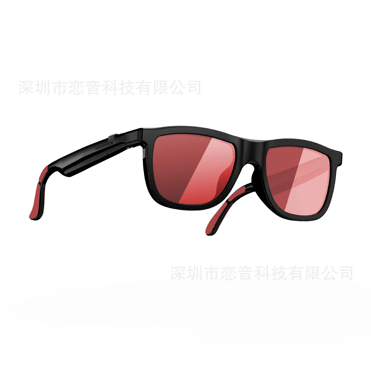 Red Color Smart Bluetooth Camera Glasses With HD Video & Audio